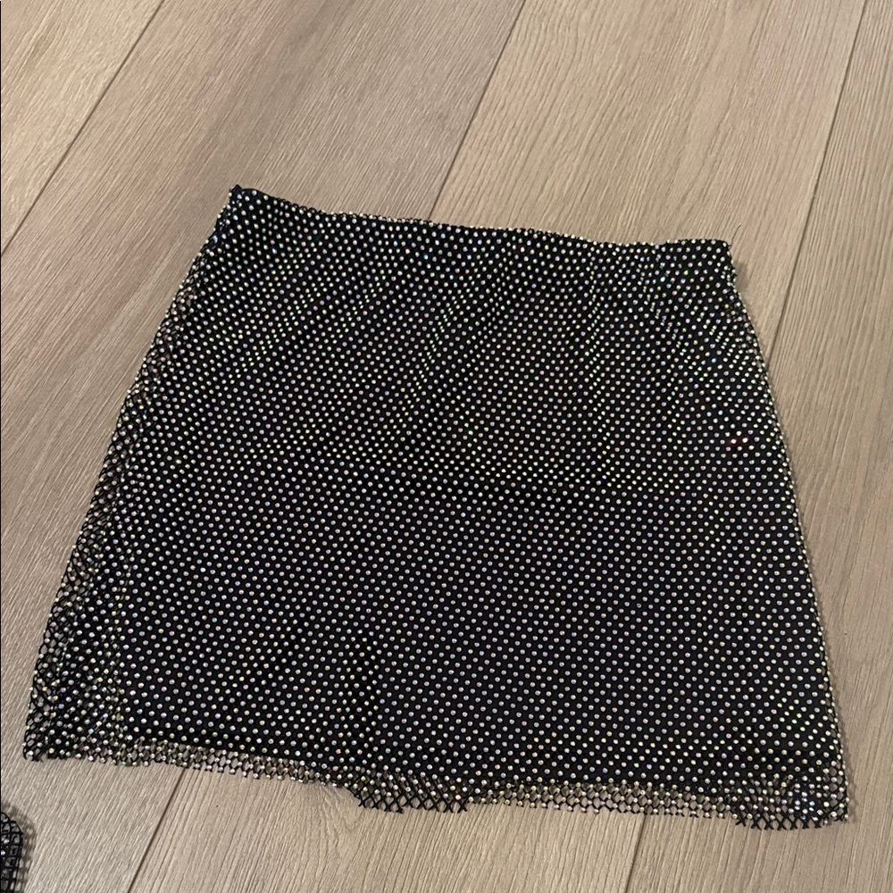 Steve Madden Black and White Mini Skirt